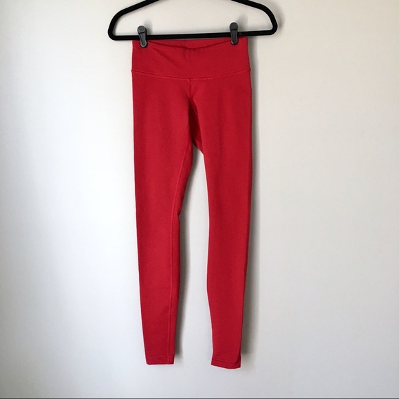 lululemon athletica Pants - Lululemon Fire Engine Red Wunder Under Leggings